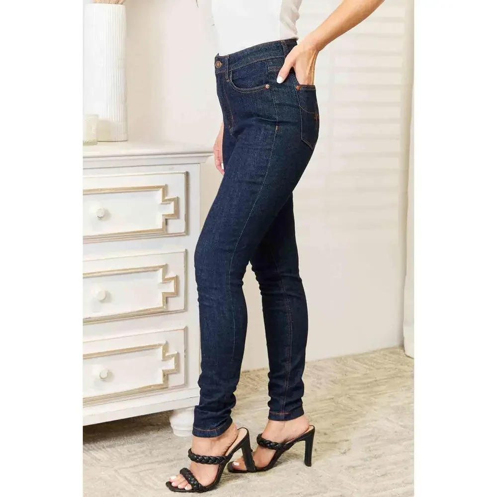 Judy Blue Full Size High Waist Pocket Embroidered Skinny Jeans - Picture 3 of 8
